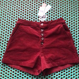 Never worn GB corduroy red bottom up shorts